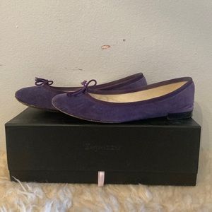 Repetto Cendrillon purple velvet ballet flats, size 36